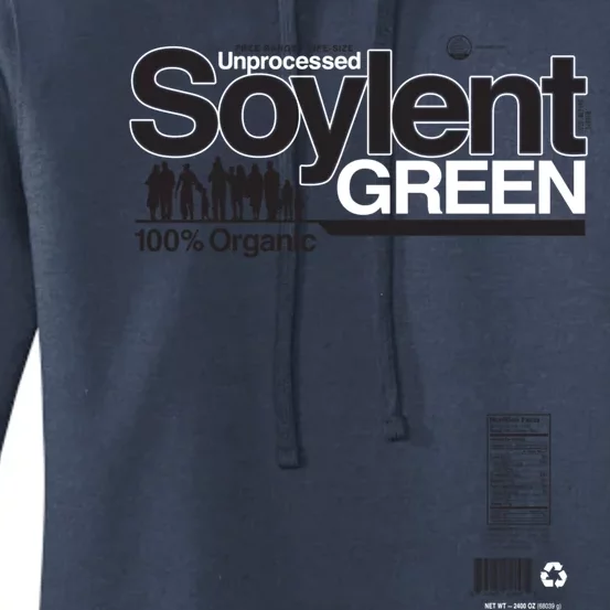 Contents Unprocessed Soylent Green (On Green) Women's Pullover Hoodie