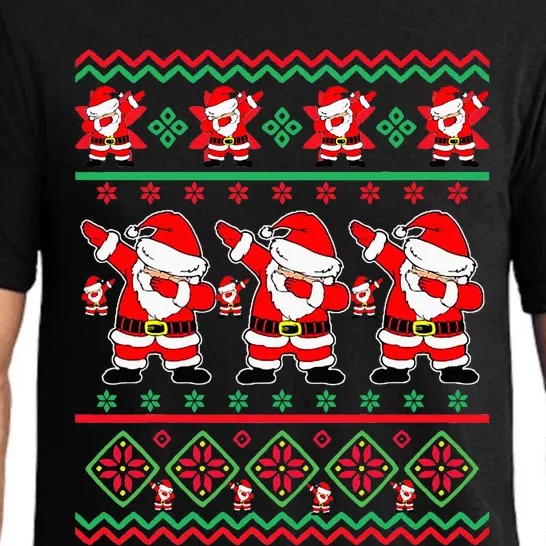 Christmas Ugly sweater dabbing Santa Claus Xmas Dab Pajama Set