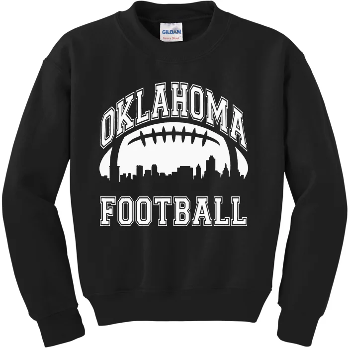 College University Style Oklahoma Sports Team Football Kids Sweatshirt