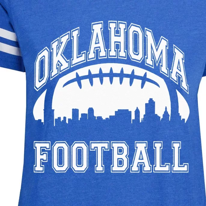 College University Style Oklahoma Sports Team Football Enza Ladies Jersey Football T-Shirt