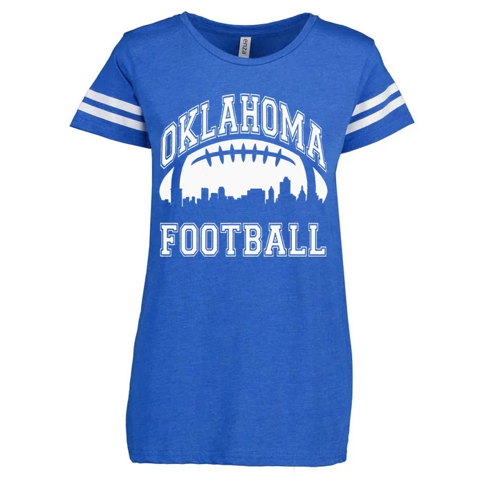 College University Style Oklahoma Sports Team Football Enza Ladies Jersey Football T-Shirt