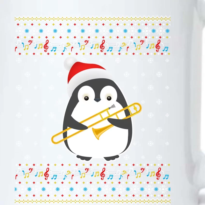 Christmas Ugly Sweater Xmas Penguin Trombone Player Family Great Gift Black Color Changing Mug