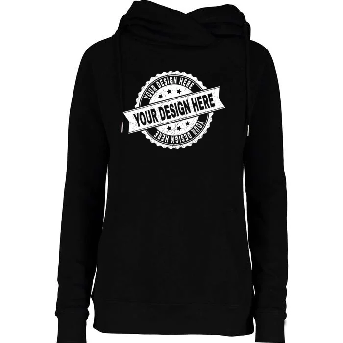 Custom Design Upload Create Your Own Womens Funnel Neck Pullover Hood