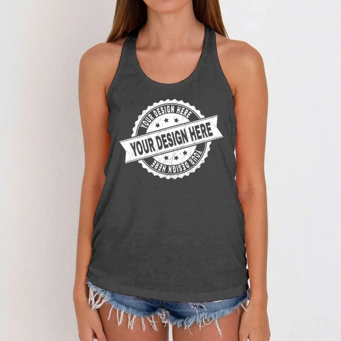 Custom Design Upload Create Your Own Women's Knotted Racerback Tank