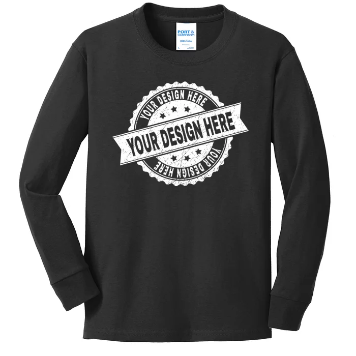 Custom Design Upload Create Your Own Kids Long Sleeve Shirt