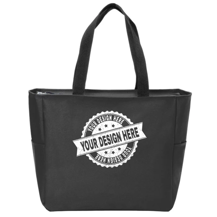 Custom Design Upload Create Your Own Zip Tote Bag