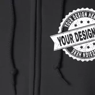 Custom Design Upload Create Your Own Full Zip Hoodie