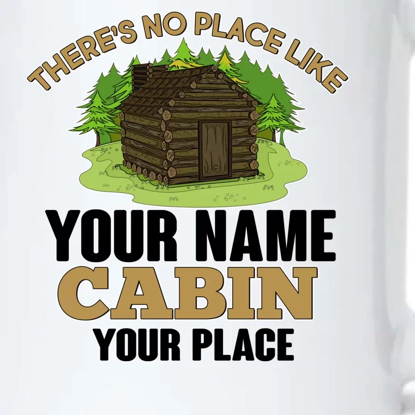 Custom Cabin Camping Trip Personalize Black Color Changing Mug