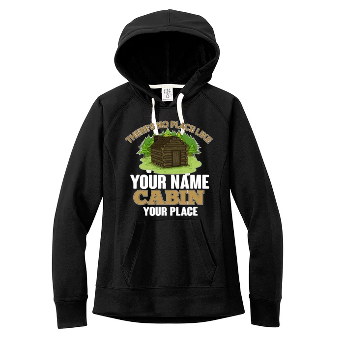 Custom Cabin Camping Trip Personalize Women's Fleece Hoodie