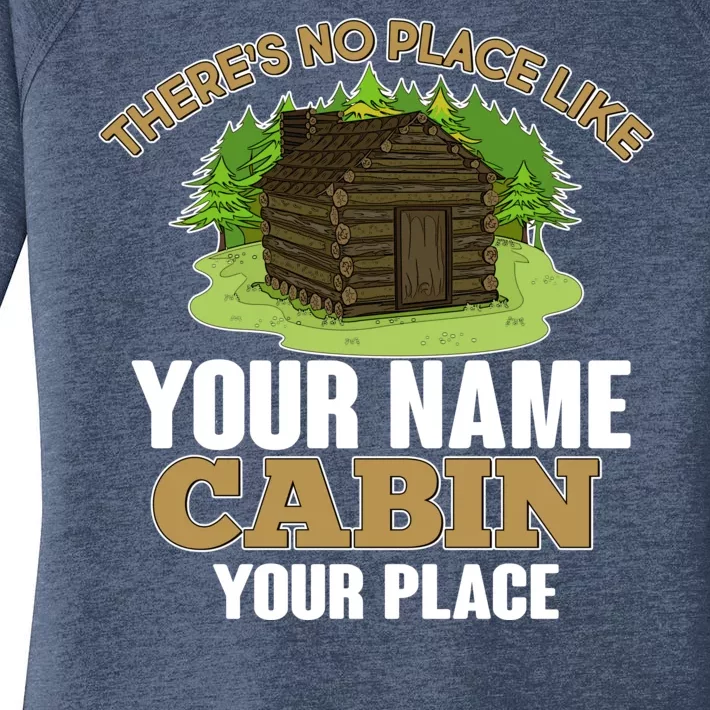 Custom Cabin Camping Trip Personalize Women's Perfect Tri Tunic Long Sleeve Shirt