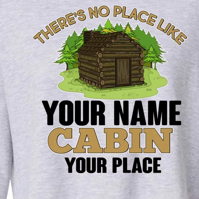 Custom Cabin Camping Trip Personalize Cropped Pullover Crew