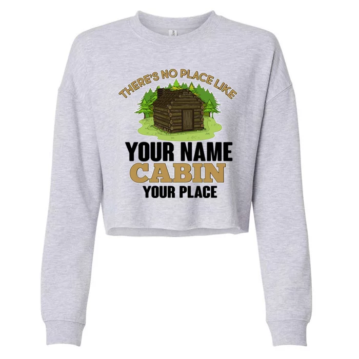 Custom Cabin Camping Trip Personalize Cropped Pullover Crew