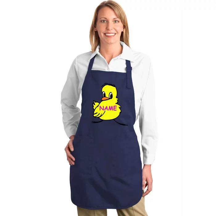 Custom Chick Funny Cute Personalize Full-Length Apron With Pocket