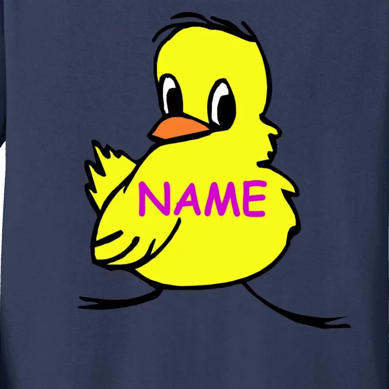 Custom Chick Funny Cute Personalize Kids Long Sleeve Shirt