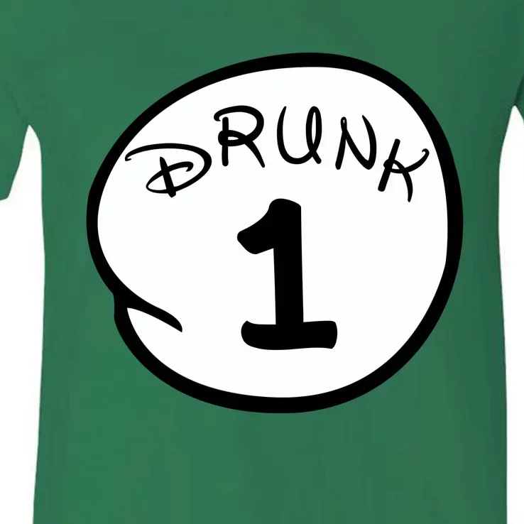 Custom Drunk 1 2 3 4 5 Personalize V-Neck T-Shirt