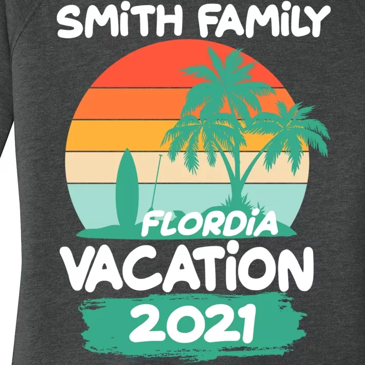 Custom Family Vacation Personalize Design Women's Perfect Tri Tunic Long Sleeve Shirt