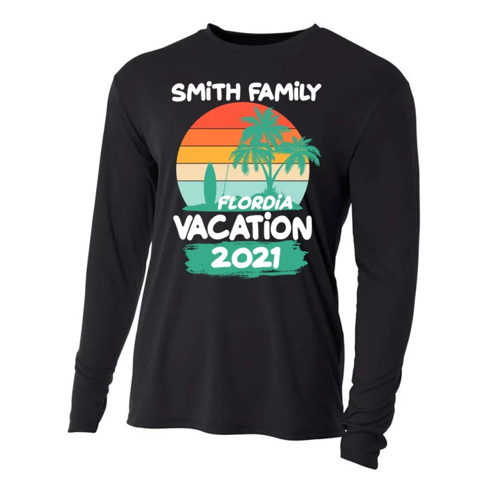 Custom Family Vacation Personalize Design Cooling Performance Long Sleeve Crew