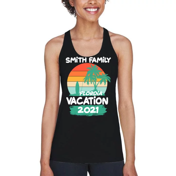 Custom Family Vacation Personalize Design Women's Racerback Tank