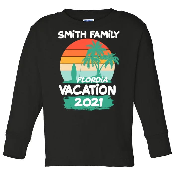 Custom Family Vacation Personalize Design Toddler Long Sleeve Shirt