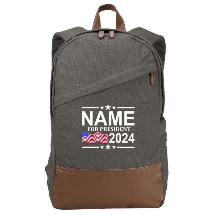 Custom Name For Present 2024 Election Cotton Canvas Backpack