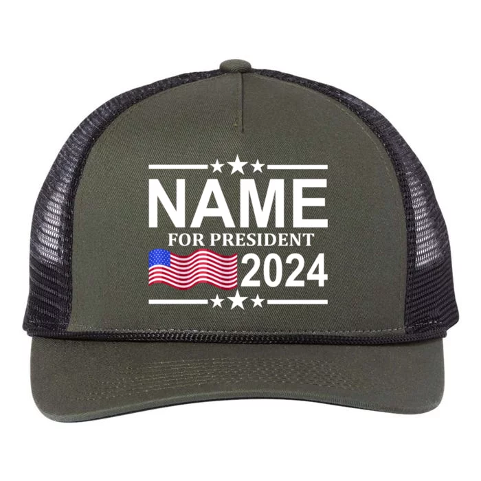 Custom Name For Present 2024 Election Retro Rope Trucker Hat Cap