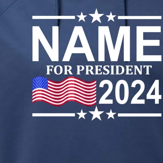 Custom Name For Present 2024 Election Performance Fleece Hoodie