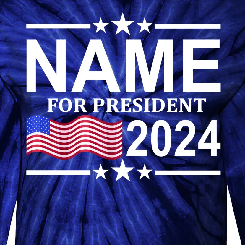 Custom Name For Present 2024 Election Tie-Dye Long Sleeve Shirt