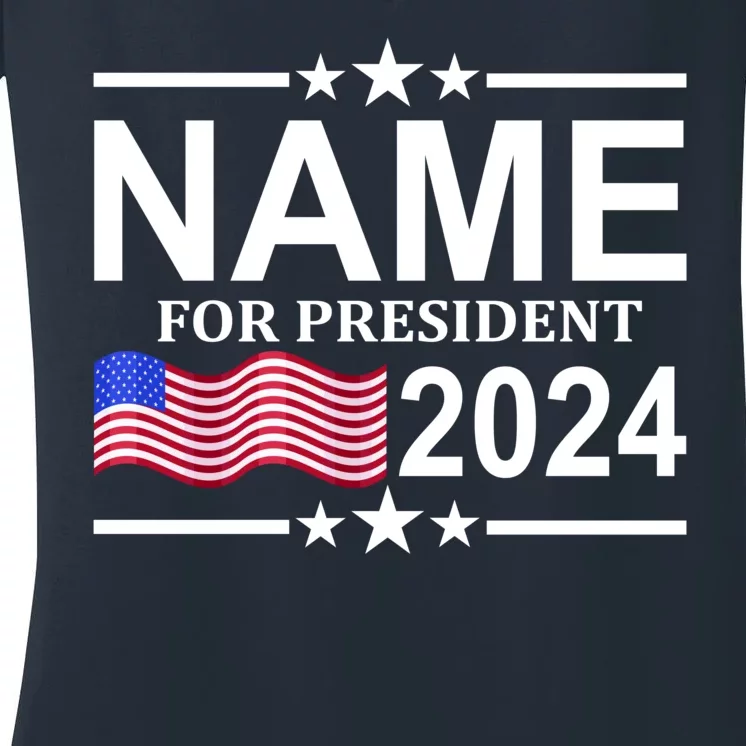 Custom Name For Present 2024 Election Women's V-Neck T-Shirt