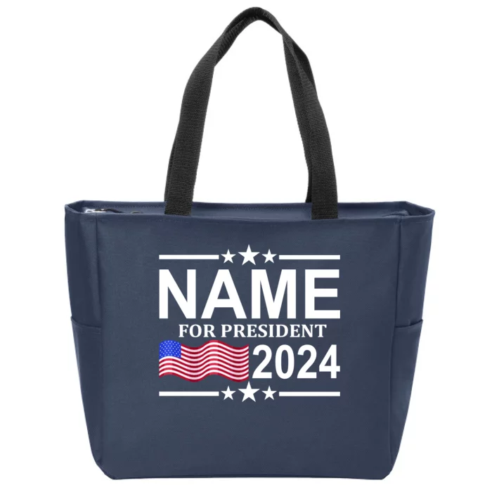 Custom Name For Present 2024 Election Zip Tote Bag