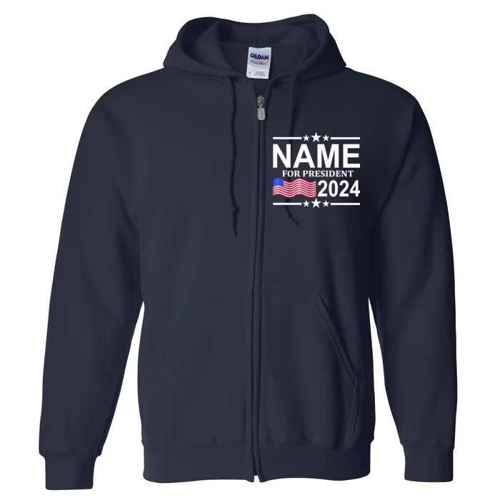 Custom Name For Present 2024 Election Full Zip Hoodie