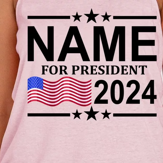 Custom Name For Present 2024 Election Women's Knotted Racerback Tank