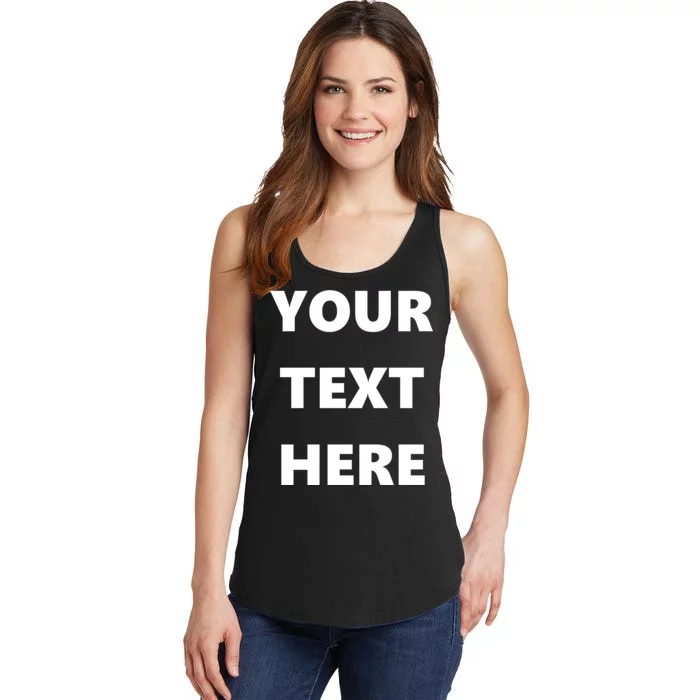 Custom Personalized Text Family Matching Ladies Essential Tank