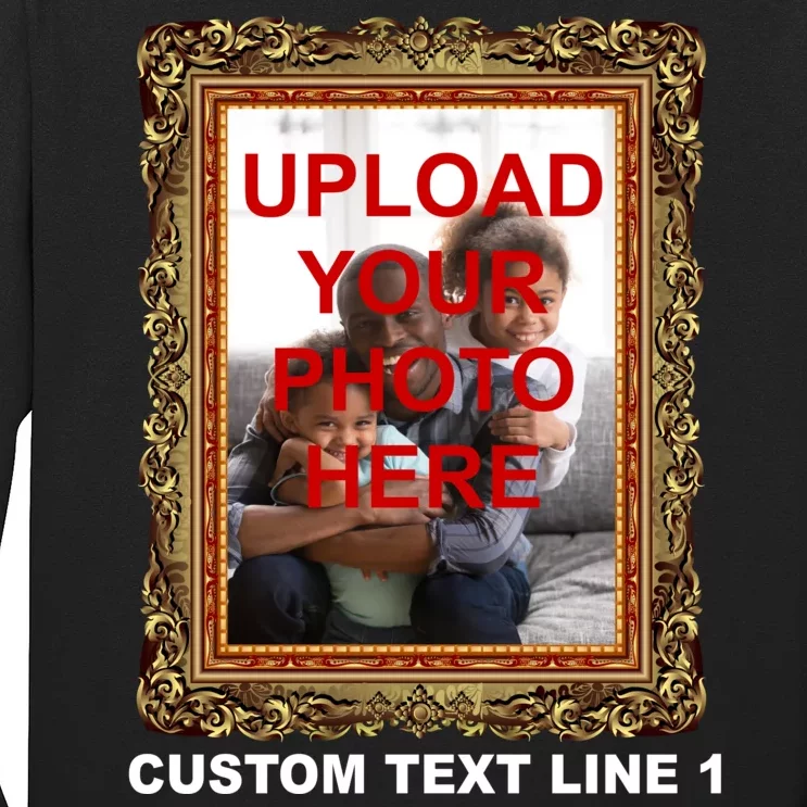 Custom Picture Frame Personalized Text And Photo Long Sleeve Shirt