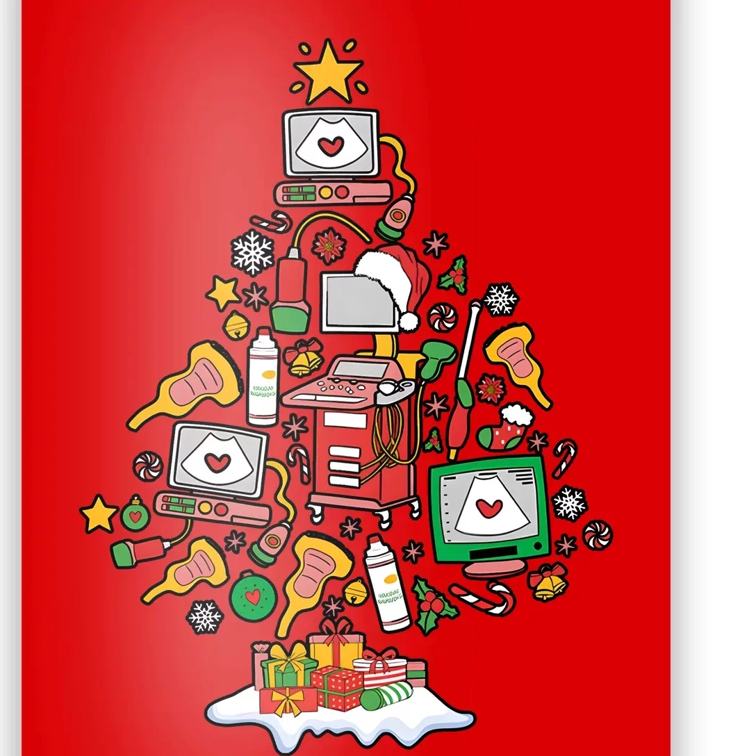 Christmas Ultrasound Tech Holiday Seaon Poster