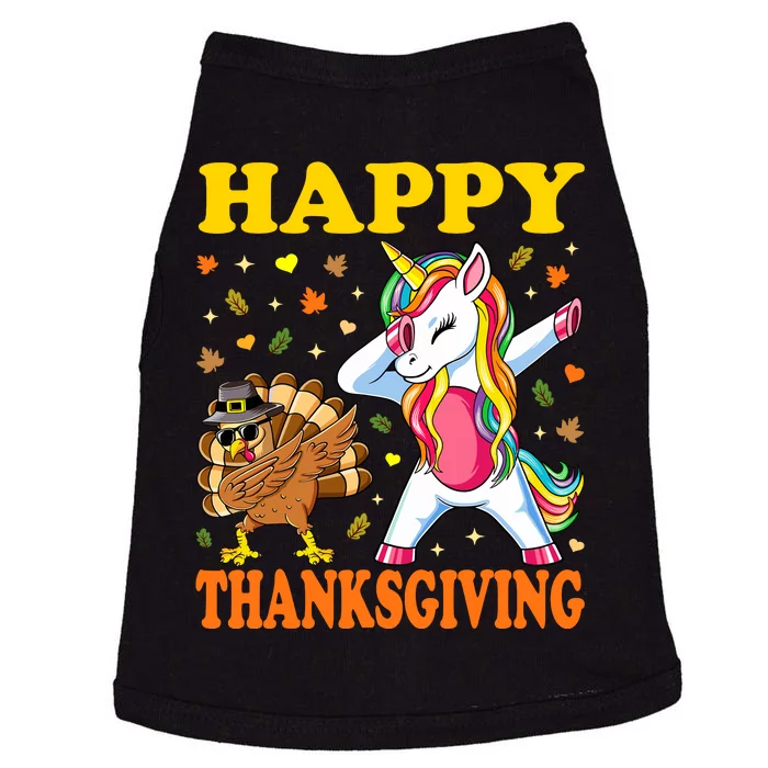 Cute Unicorn Thanksgiving For Girl Pilgrim Hat Turkey Doggie Tank