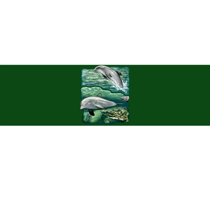 Cute Abstract dolphins In Sea Life Bumper Sticker