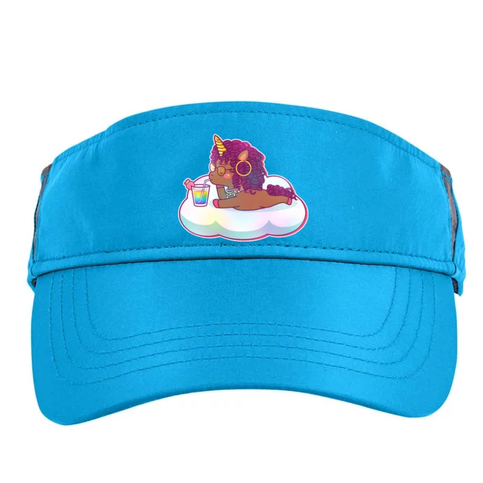 Cute Afro Unicorn Adult Drive Performance Visor