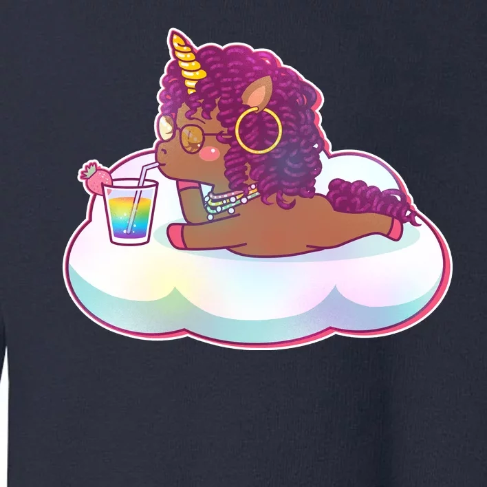 Cute Afro Unicorn Toddler Sweatshirt