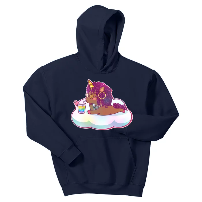 Cute Afro Unicorn Kids Hoodie