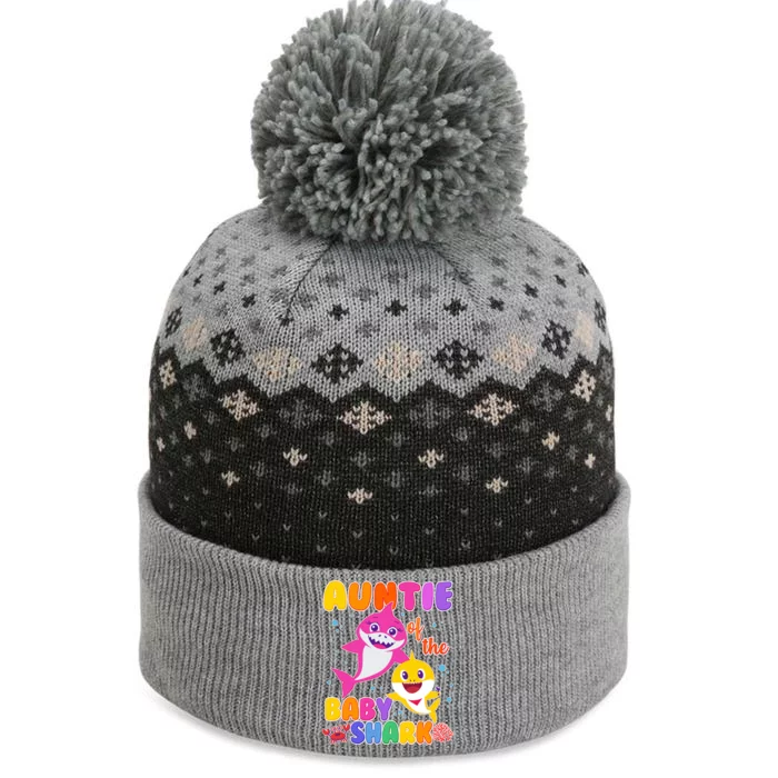 Cute Auntie Of The Baby Shark The Baniff Cuffed Pom Beanie