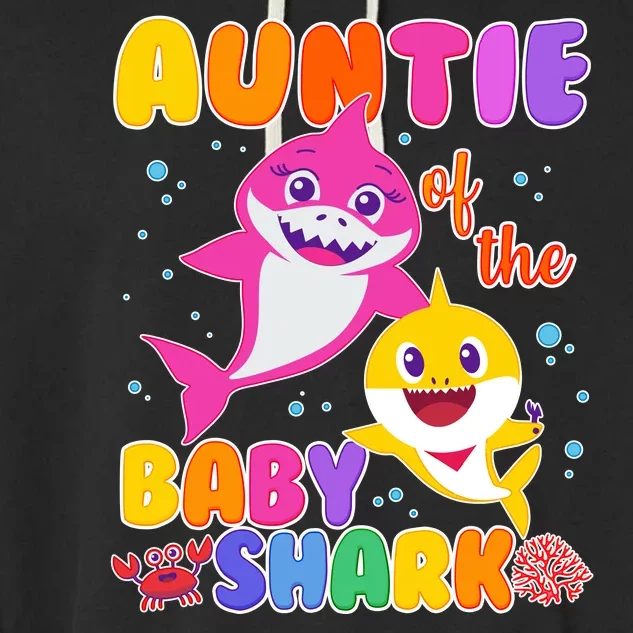 Cute Auntie Of The Baby Shark Garment-Dyed Fleece Hoodie