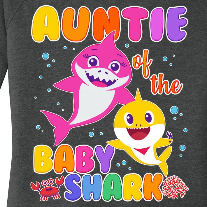 Cute Auntie Of The Baby Shark Women's Perfect Tri Tunic Long Sleeve Shirt