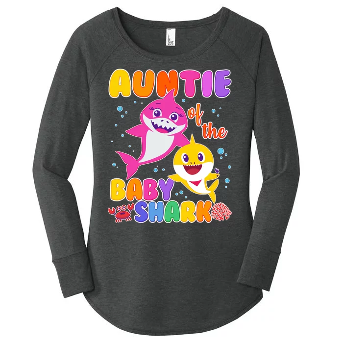 Cute Auntie Of The Baby Shark Women's Perfect Tri Tunic Long Sleeve Shirt