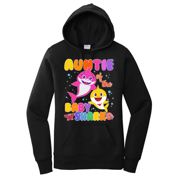 Cute Auntie Of The Baby Shark Women's Pullover Hoodie