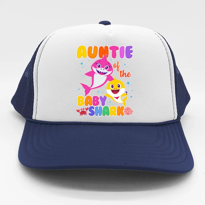 Cute Auntie Of The Baby Shark Trucker Hat