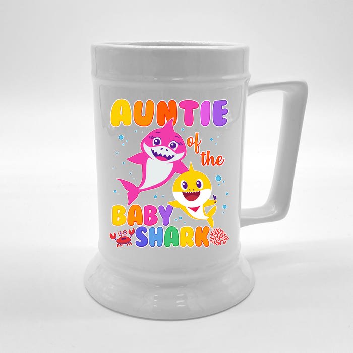 Cute Auntie Of The Baby Shark Front & Back Beer Stein