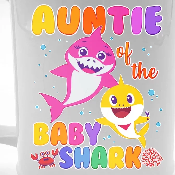 Cute Auntie Of The Baby Shark Front & Back Beer Stein