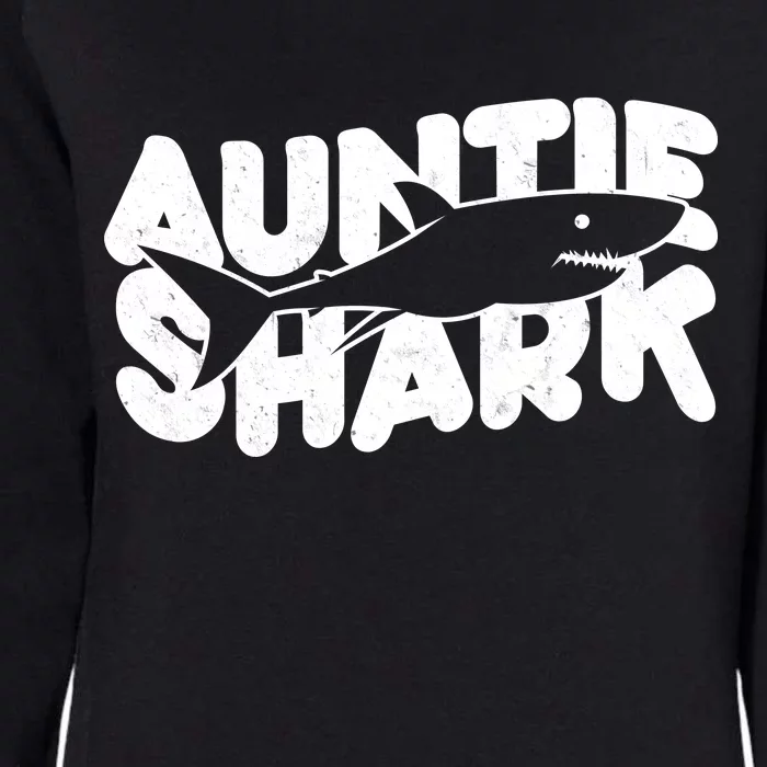 Cute Auntie Shark Womens California Wash Sweatshirt