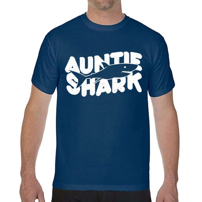 Cute Auntie Shark Comfort Colors T-Shirt