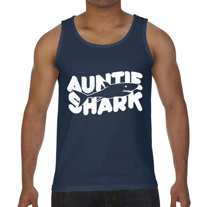 Cute Auntie Shark Comfort Colors® Tank Top